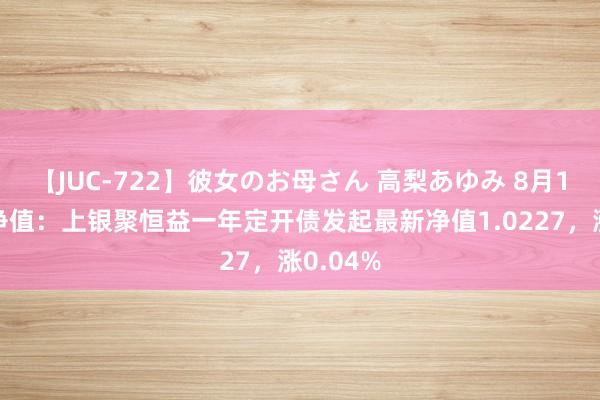 【JUC-722】彼女のお母さん 高梨あゆみ 8月1日基金净值：上银聚恒益一年定开债发起最新净值1.0227，涨0.04%