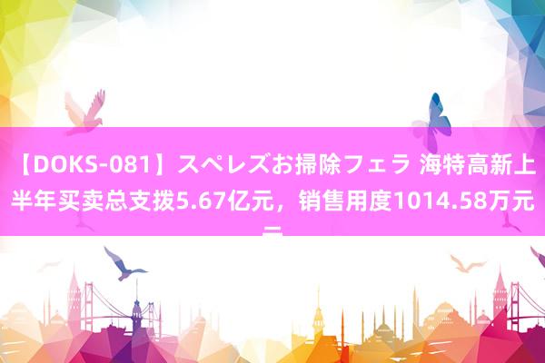 【DOKS-081】スペレズお掃除フェラ 海特高新上半年买卖总支拨5.67亿元，销售用度1014.58万元